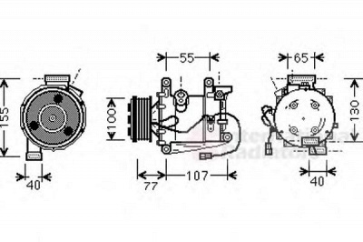 VAN WEZEL 2500k232 -  Компрессор, кондиционер